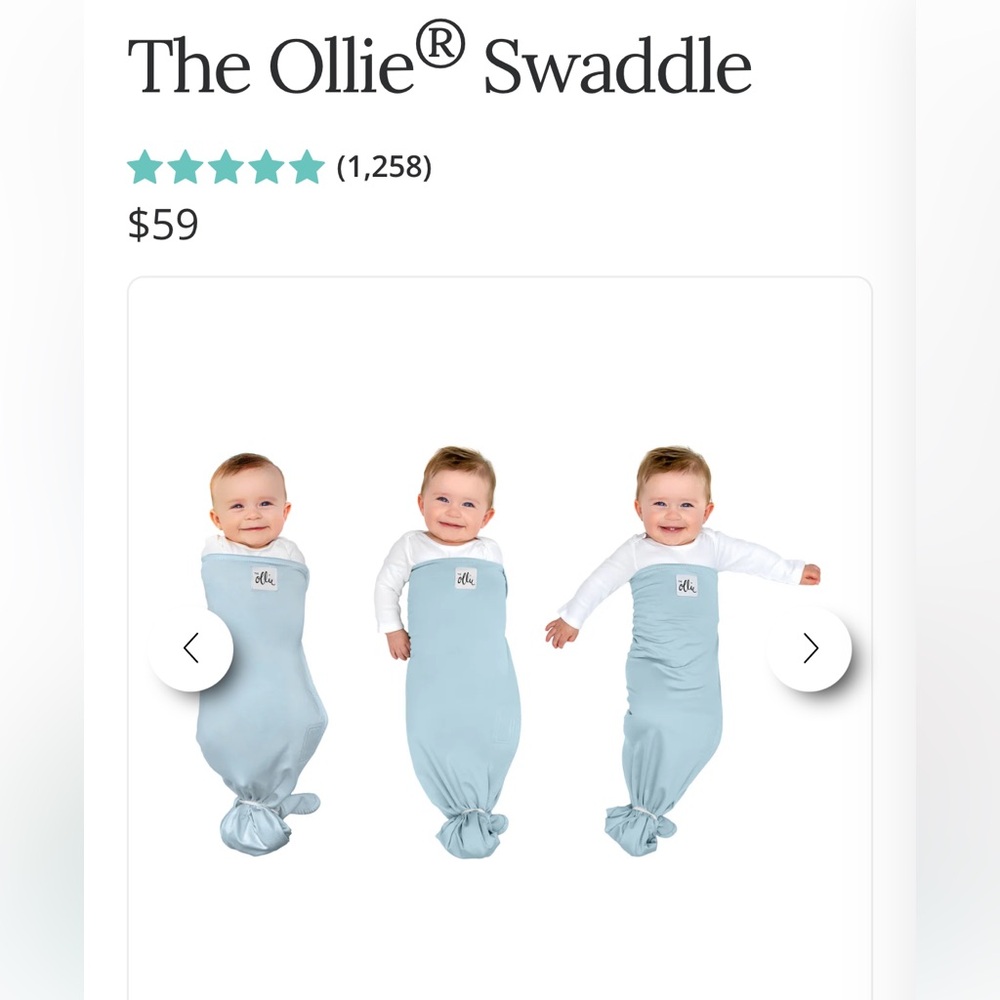 The Ollie Swaddle Light Blue